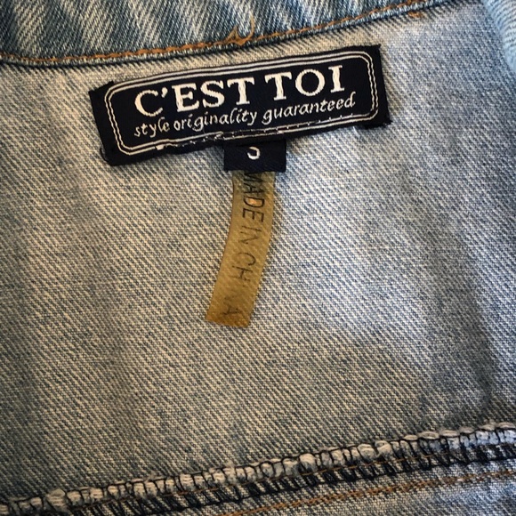 C’est Toi denim vest size small - Picture 2 of 3